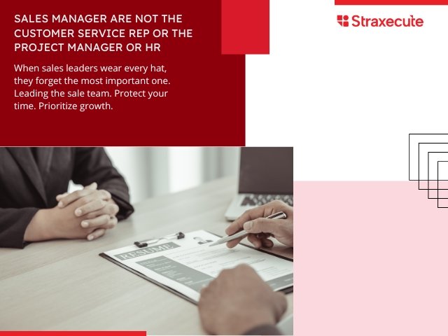 Sales leader coaching a team instead of handling operational tasks.